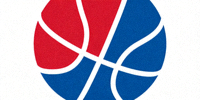 NBA 美国职业篮球联赛 Logo - 红蓝相间的篮球标志